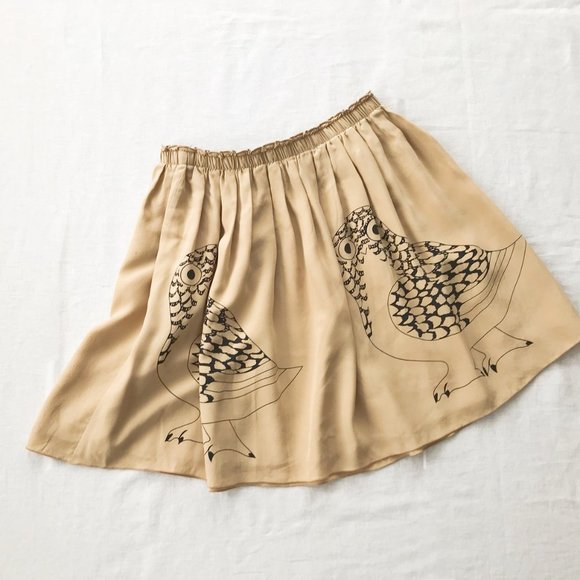 Anthropologie Dresses & Skirts - Anthropologie Corey Lynn Calter silk owl skirt